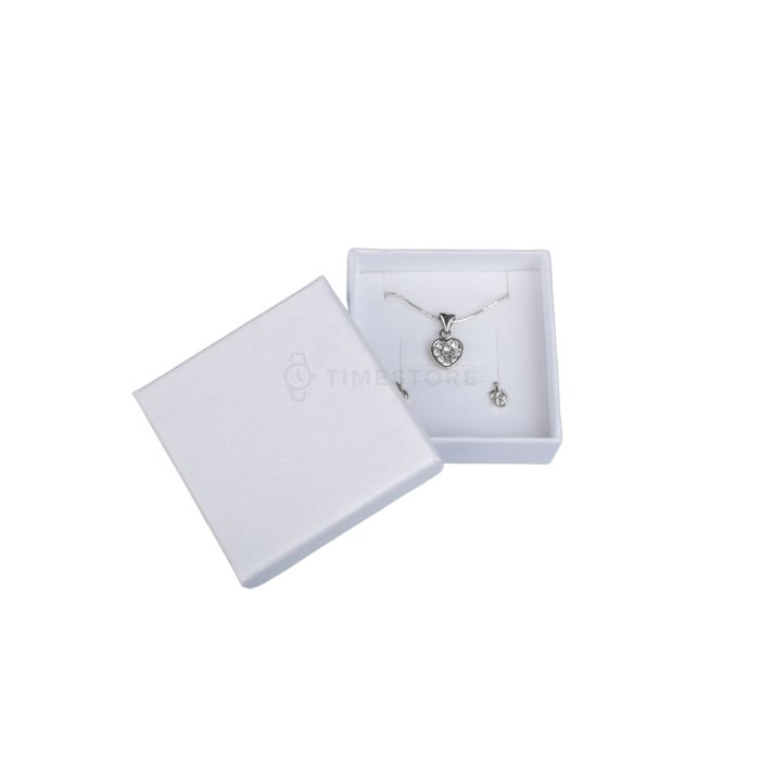 Papírová krabička na sady nebo sety šperků bílá BOX-003-SET